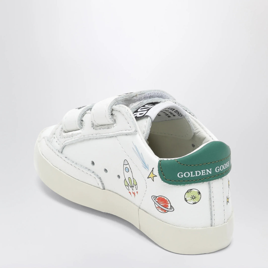 Golden Goose - Old School sneakers in white leather with astronaut detail Brand Apparel &amp; Accessories > Shoes 16