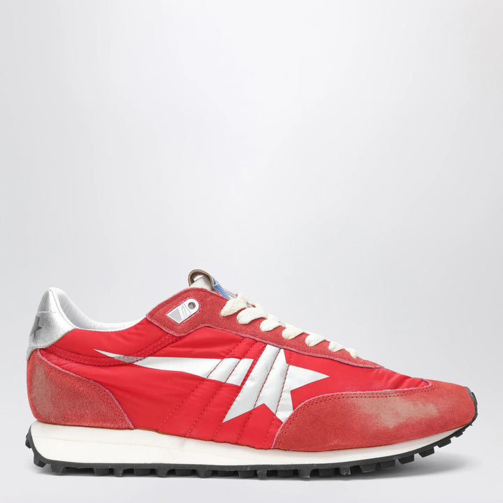 Golden Goose - Red/silver Marathon sneakers in nylon and suede Brand Apparel &amp; Accessories > Shoes