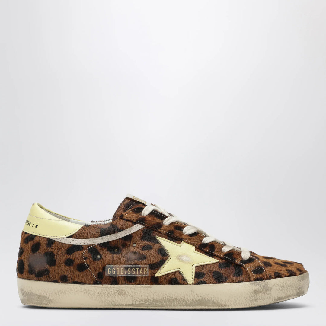 Golden Goose - Super-star Sneakers in leopard-print pony hair Brand Apparel &amp; Accessories > Shoes
