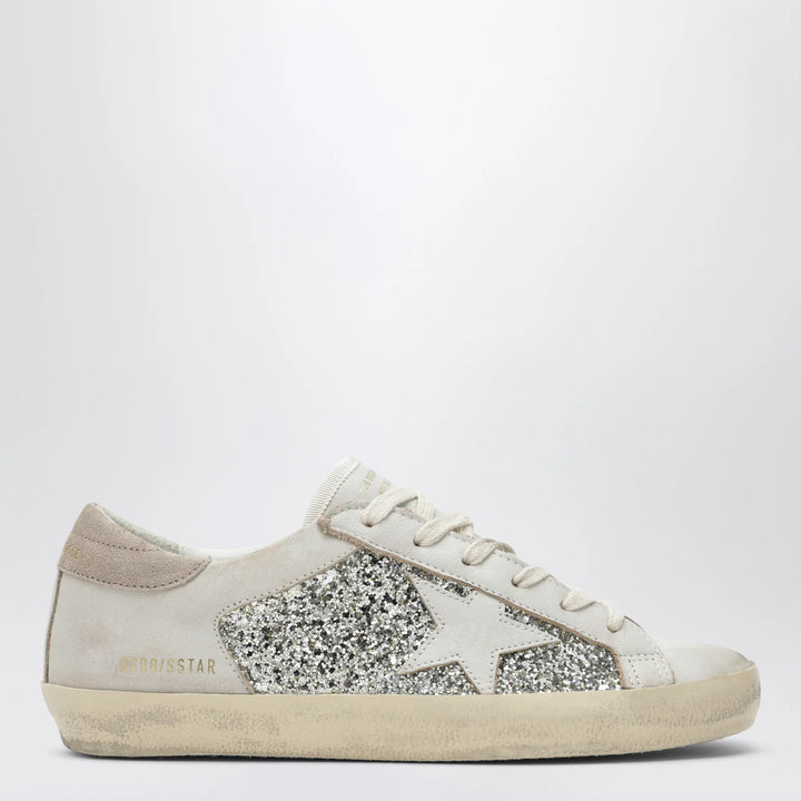 Golden Goose - White/platinum glitter Super-Star sneakers Brand Apparel &amp; Accessories > Shoes 39 IT