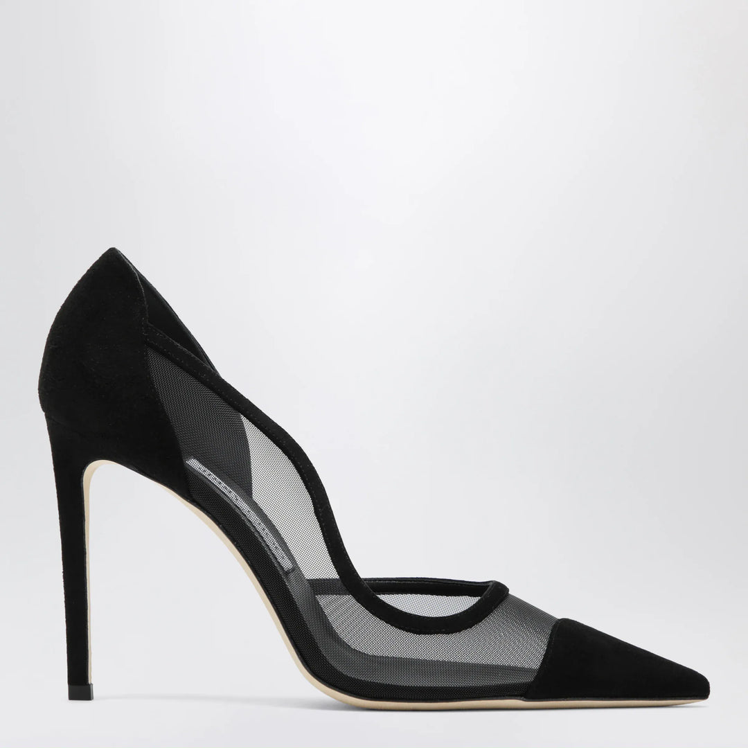 Jimmy Choo - Brigitte 100 pumps in black suede and mesh Brand Apparel &amp; Accessories > Shoes 36 IT