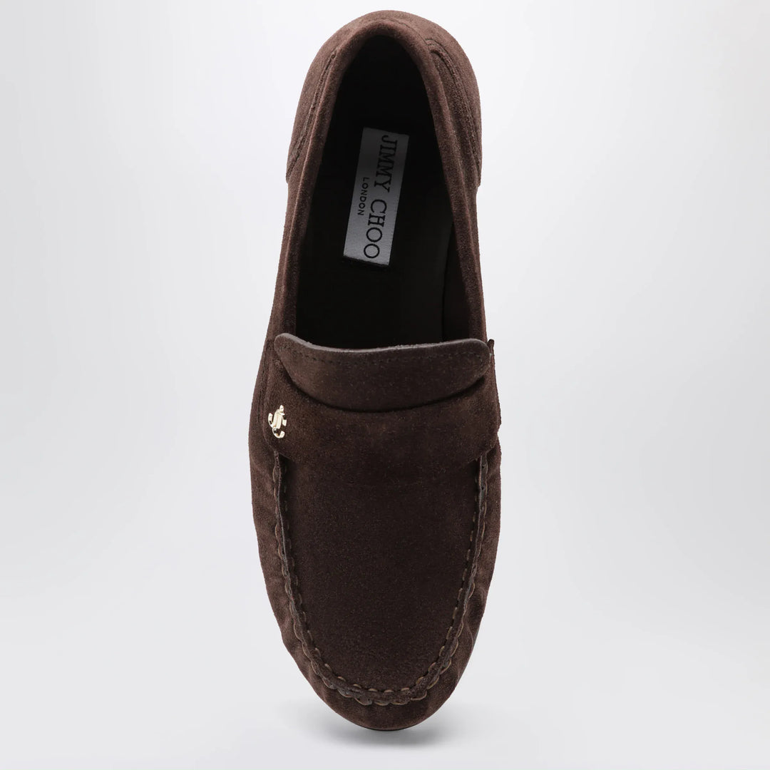 Jimmy Choo - Ellis suede leather loafers in chocolate Brand Apparel &amp; Accessories > Shoes