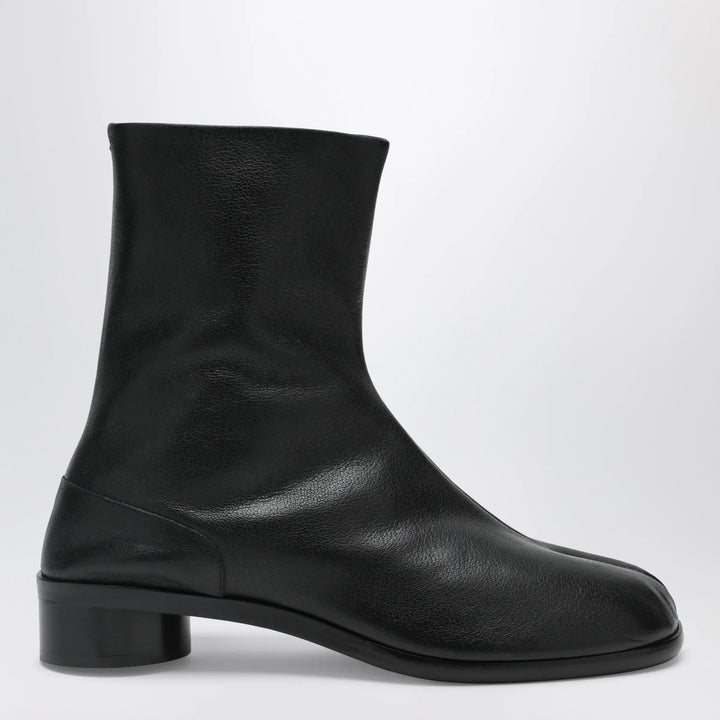 Maison Margiela - Black Leather Tabi Ankle Boots Brand Apparel &amp; Accessories > Shoes