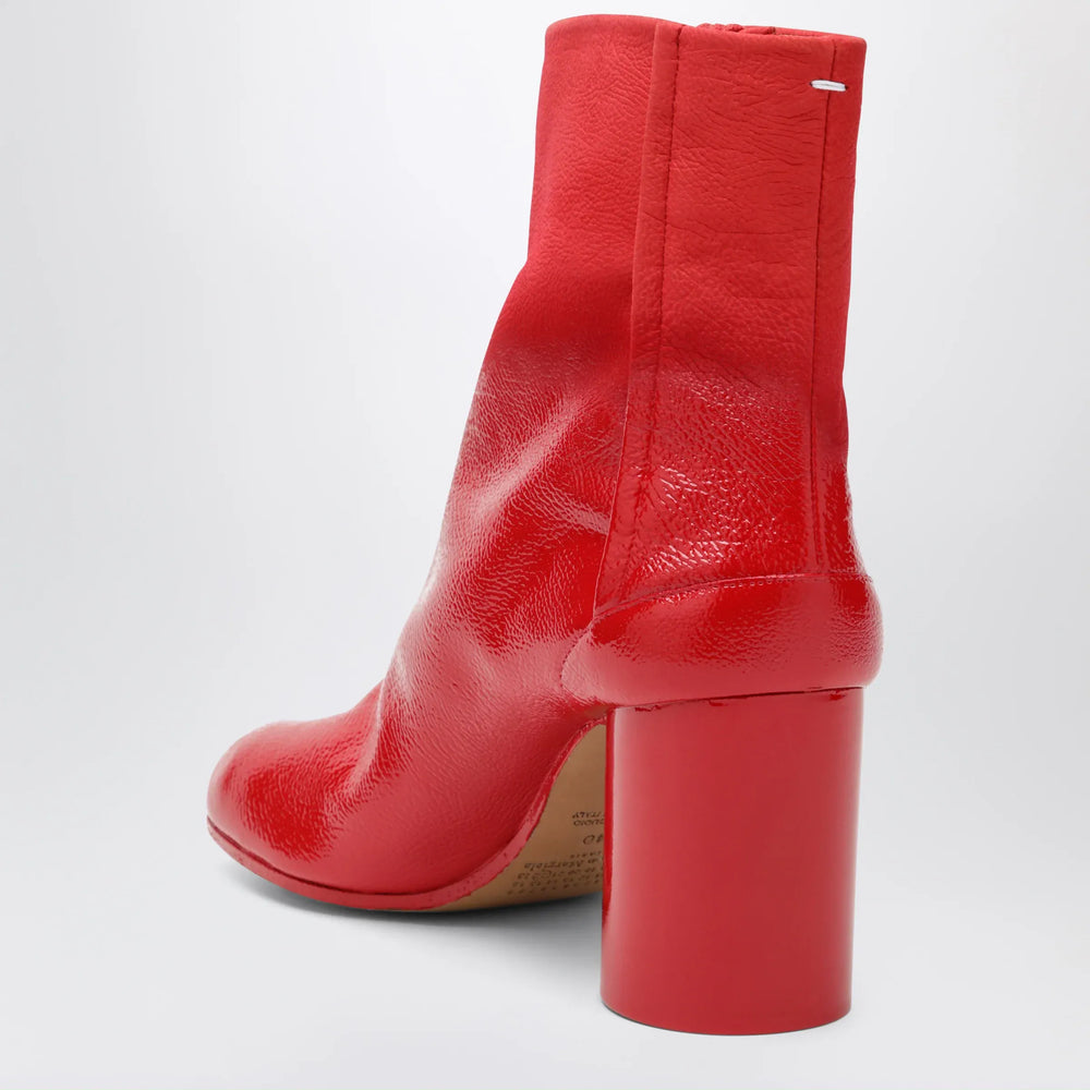 Maison Margiela - Red patent leather Tabi ankle boots Brand Apparel & Accessories > Shoes