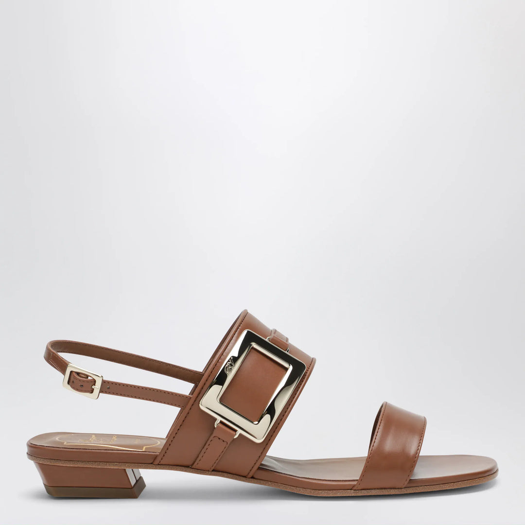 ROGER VIVIER - Belle Vivier leather mules Cognac Brand Apparel &amp; Accessories > Shoes 37 IT