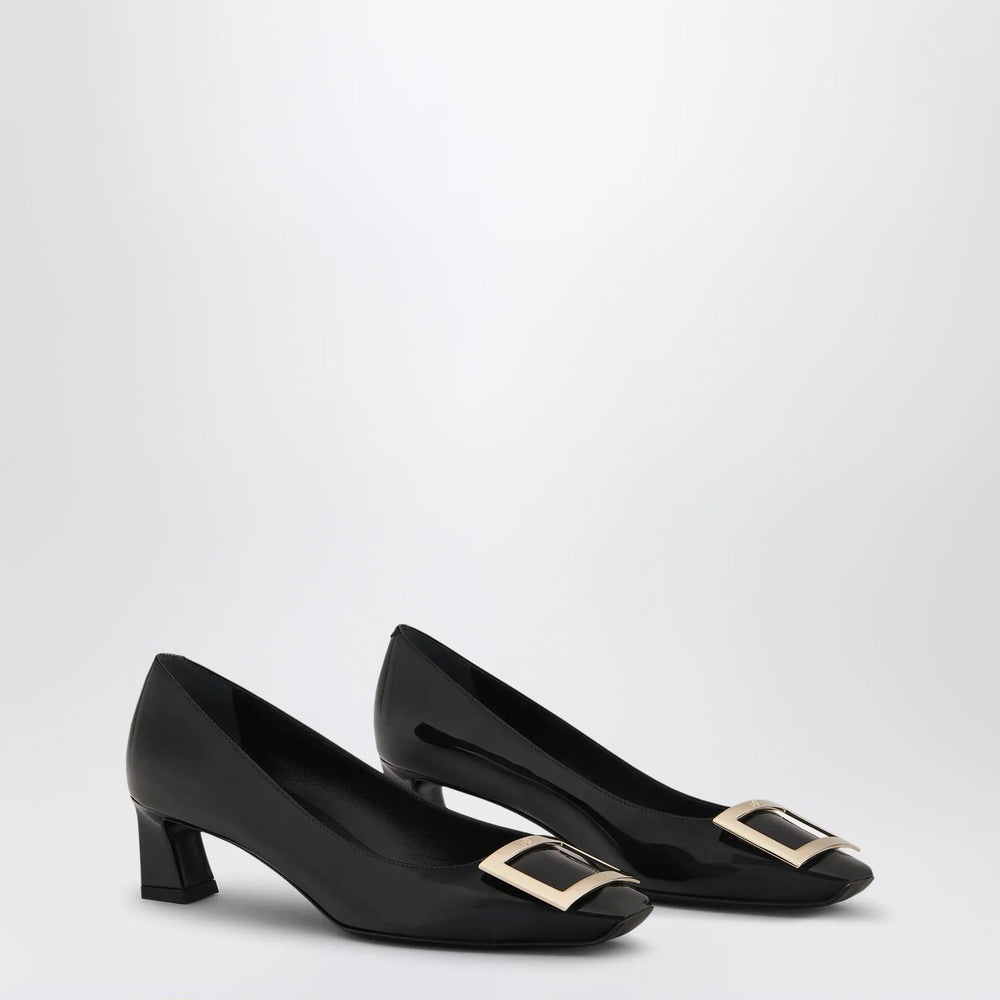 ROGER VIVIER - Black patent leather Trompette pumps Brand Apparel & Accessories > Shoes