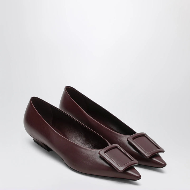 ROGER VIVIER - Gommettine ballerina in mosto-coloured leather Brand Apparel &amp; Accessories > Shoes