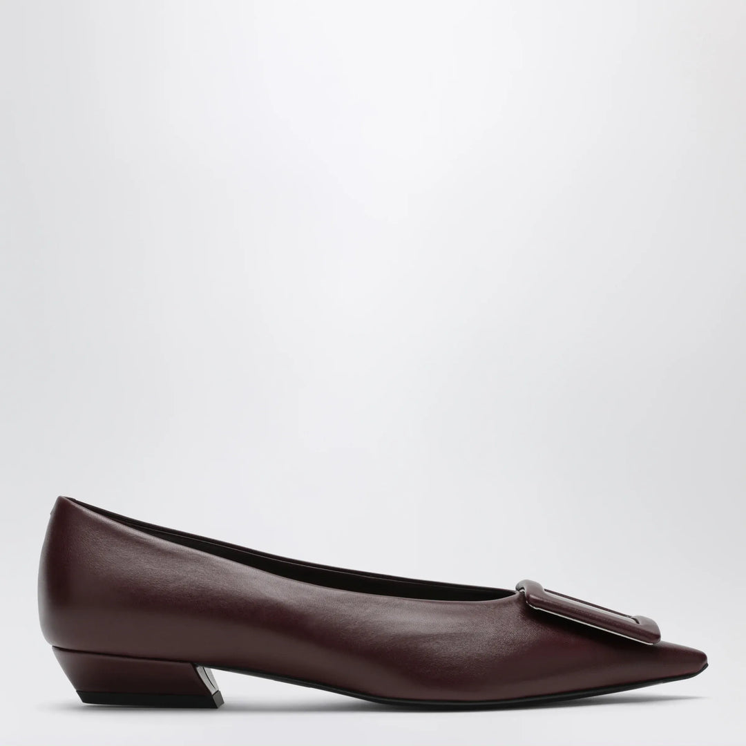 ROGER VIVIER - Gommettine ballerina in mosto-coloured leather Brand Apparel &amp; Accessories > Shoes 36 IT