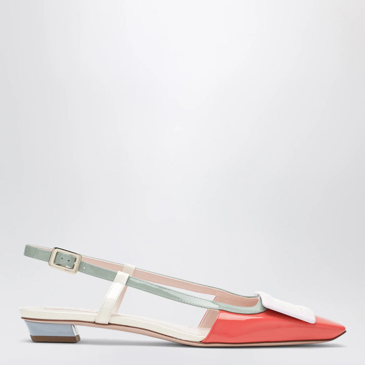 ROGER VIVIER - Multicolour Belle Vivier Slingback Ballerinas in patent leather Brand Apparel &amp; Accessories > Shoes