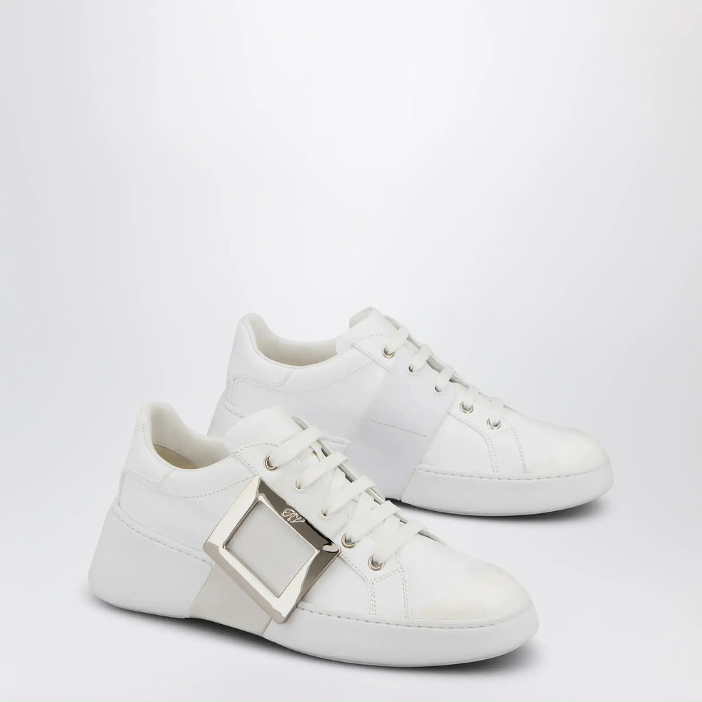 ROGER VIVIER - Viv' Skate sneakers in white leather Brand Apparel & Accessories > Shoes