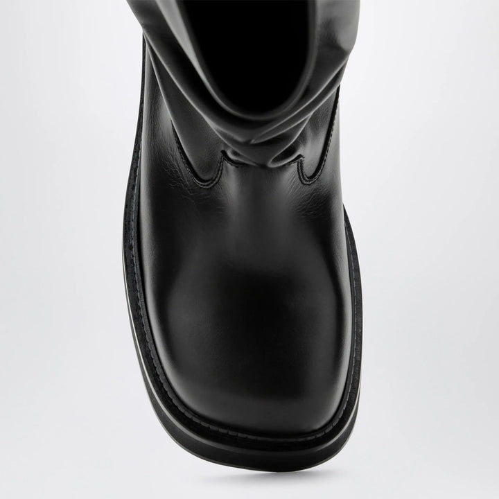 The Attico - Robin Passeggiata combat boots in black calf leather Brand Apparel &amp; Accessories > Shoes