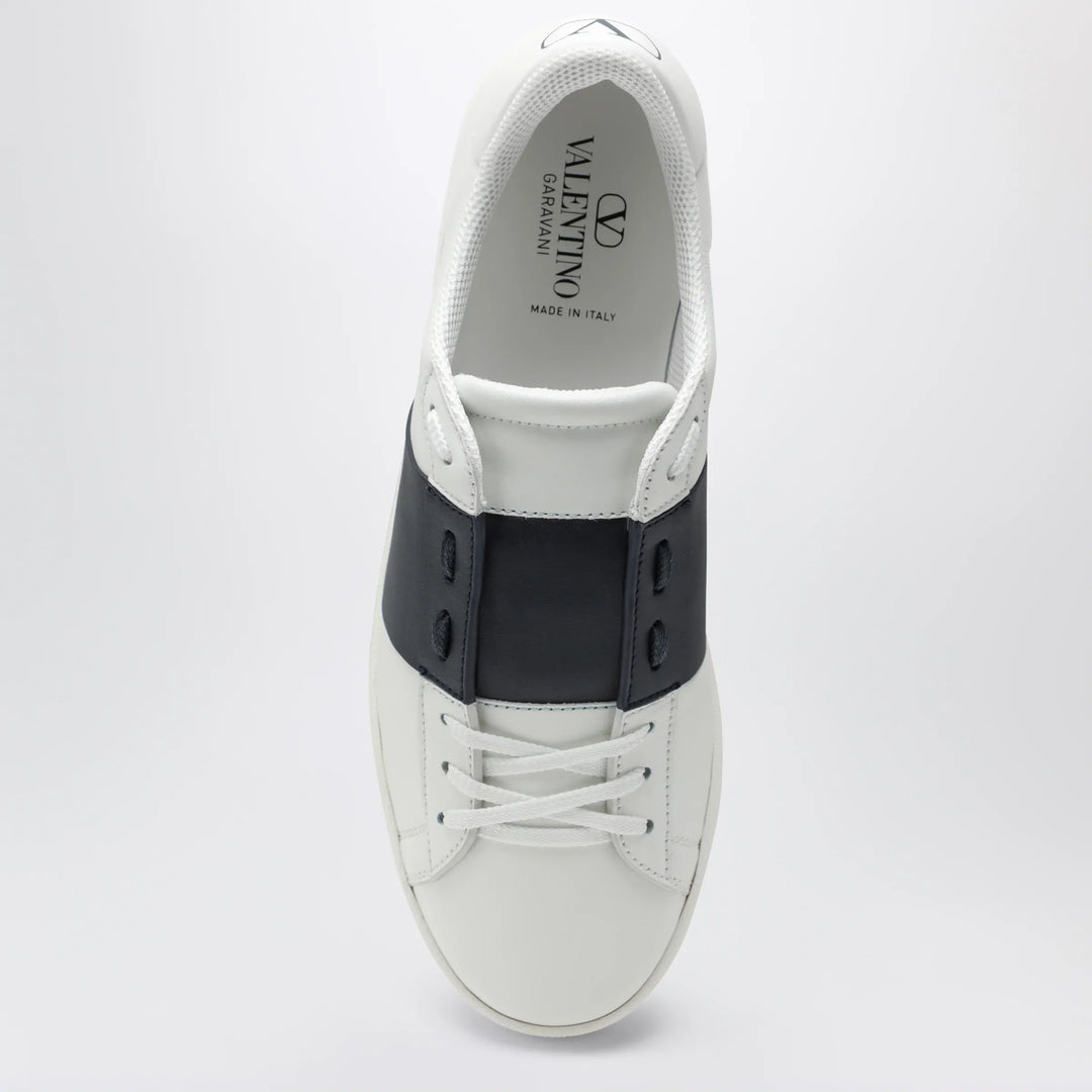 Valentino Garavani - Open Royco nappa leather sneakers in white/navy Brand Apparel &amp; Accessories > Shoes