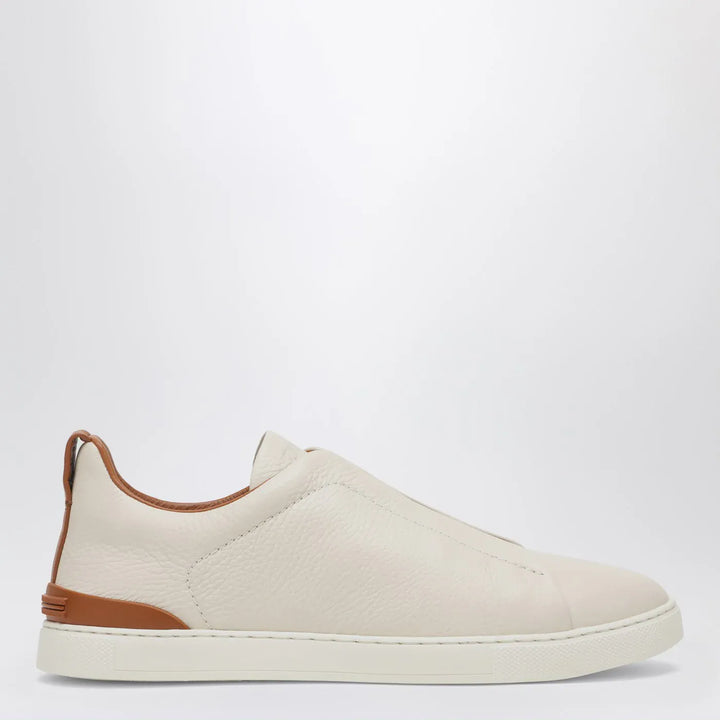 ZEGNA - White leather Triple Stitch Sneakers Brand Apparel &amp; Accessories > Shoes 6,5 UK
