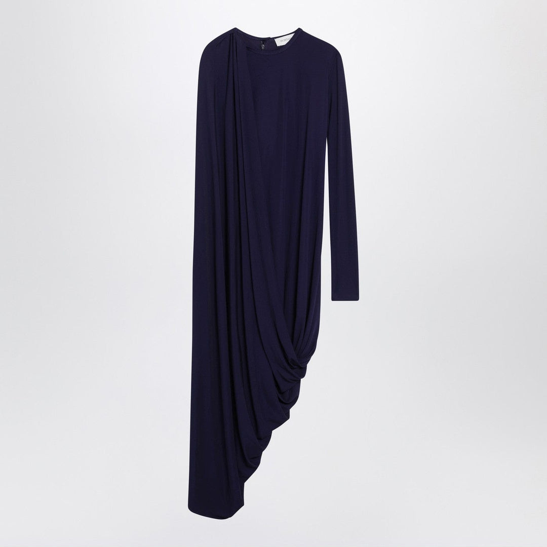 Apparel & Accessories Sportmax - Dark purple draped asymmetric dress Brand