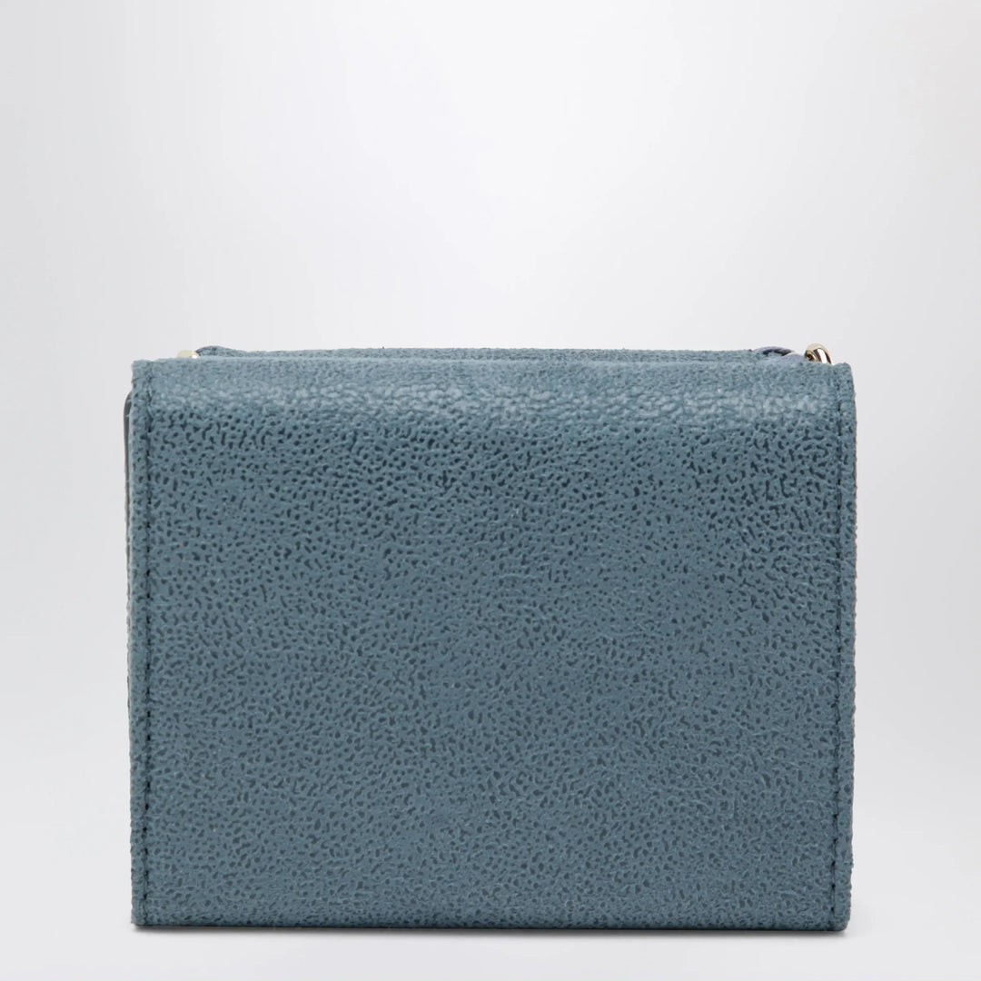 Stella McCartney - Light Blue Falabella Trifold Wallet With Chain Brand Apparel &amp; Accessories TU