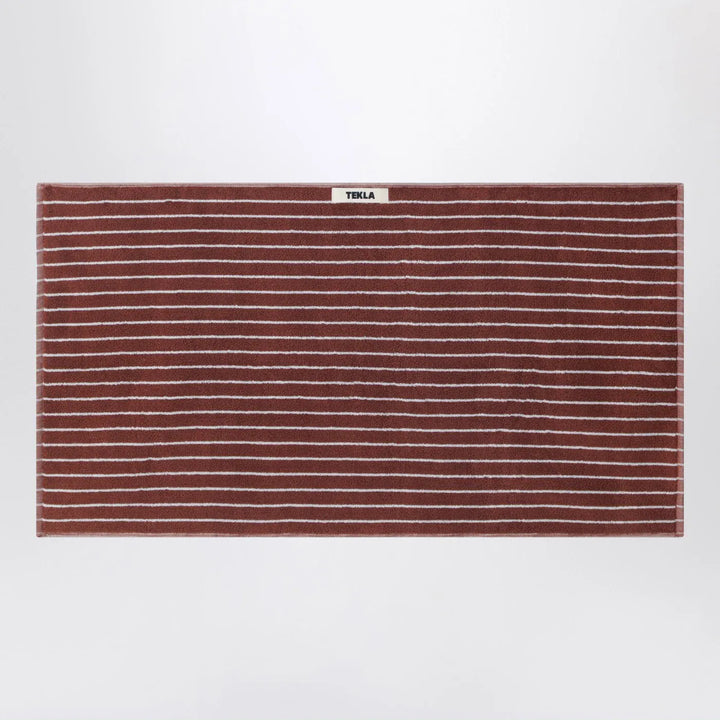 Tekla - Striped reddish-brown bath towel 50x90 cm Brand Apparel &amp; Accessories U