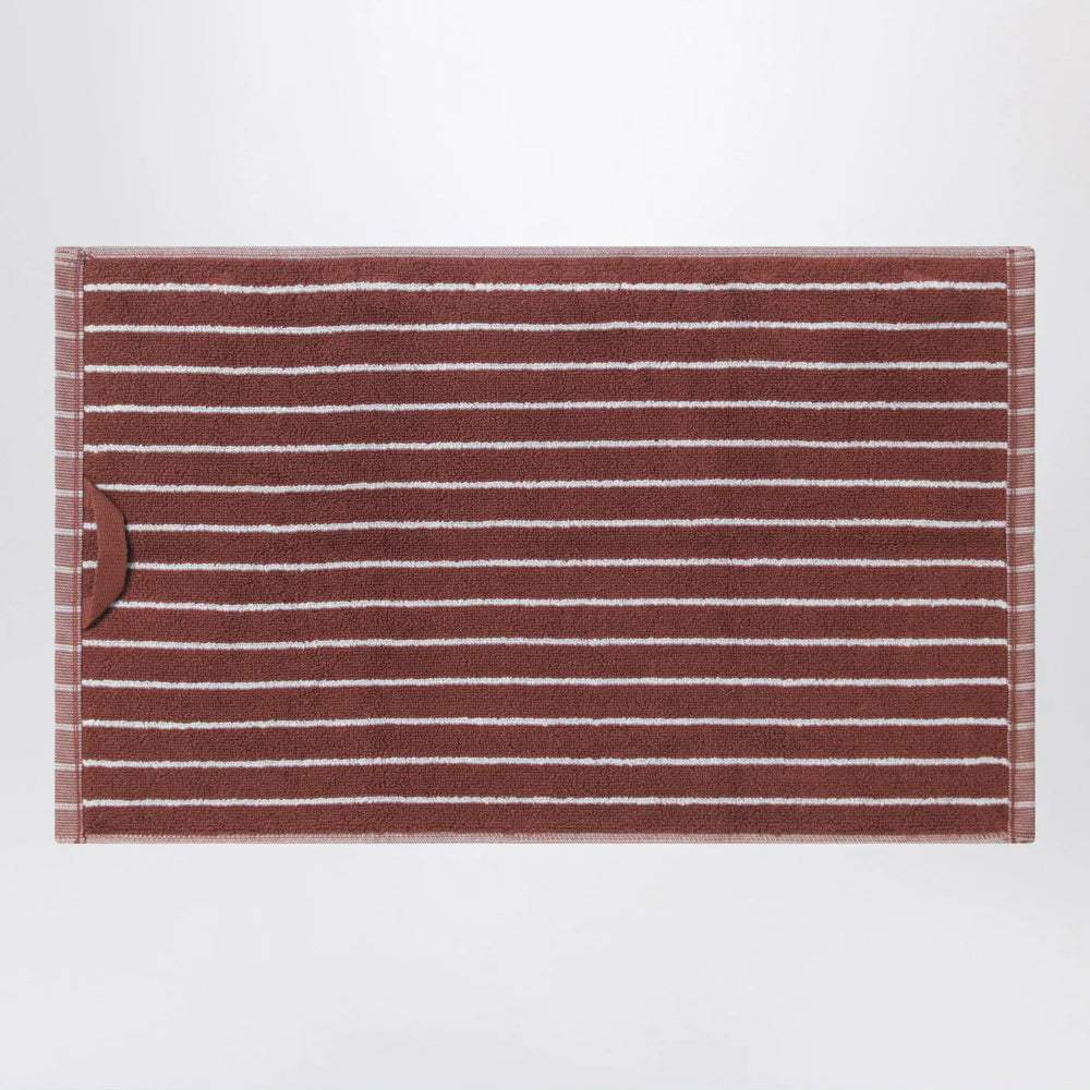 Tekla - Striped reddish-brown guest towel 30x50 cm Brand Apparel & Accessories U
