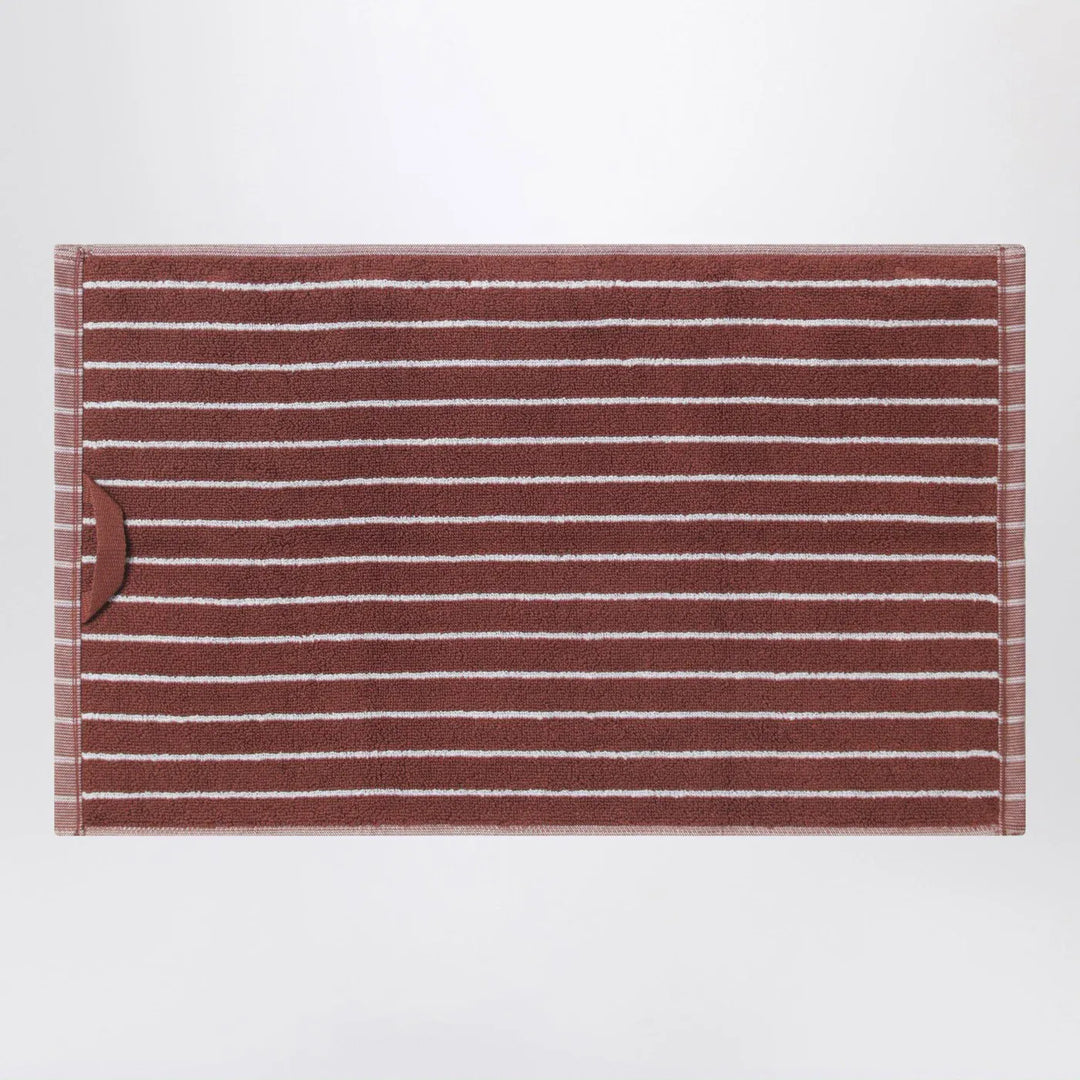 Tekla - Striped reddish-brown guest towel 30x50 cm Brand Apparel &amp; Accessories U