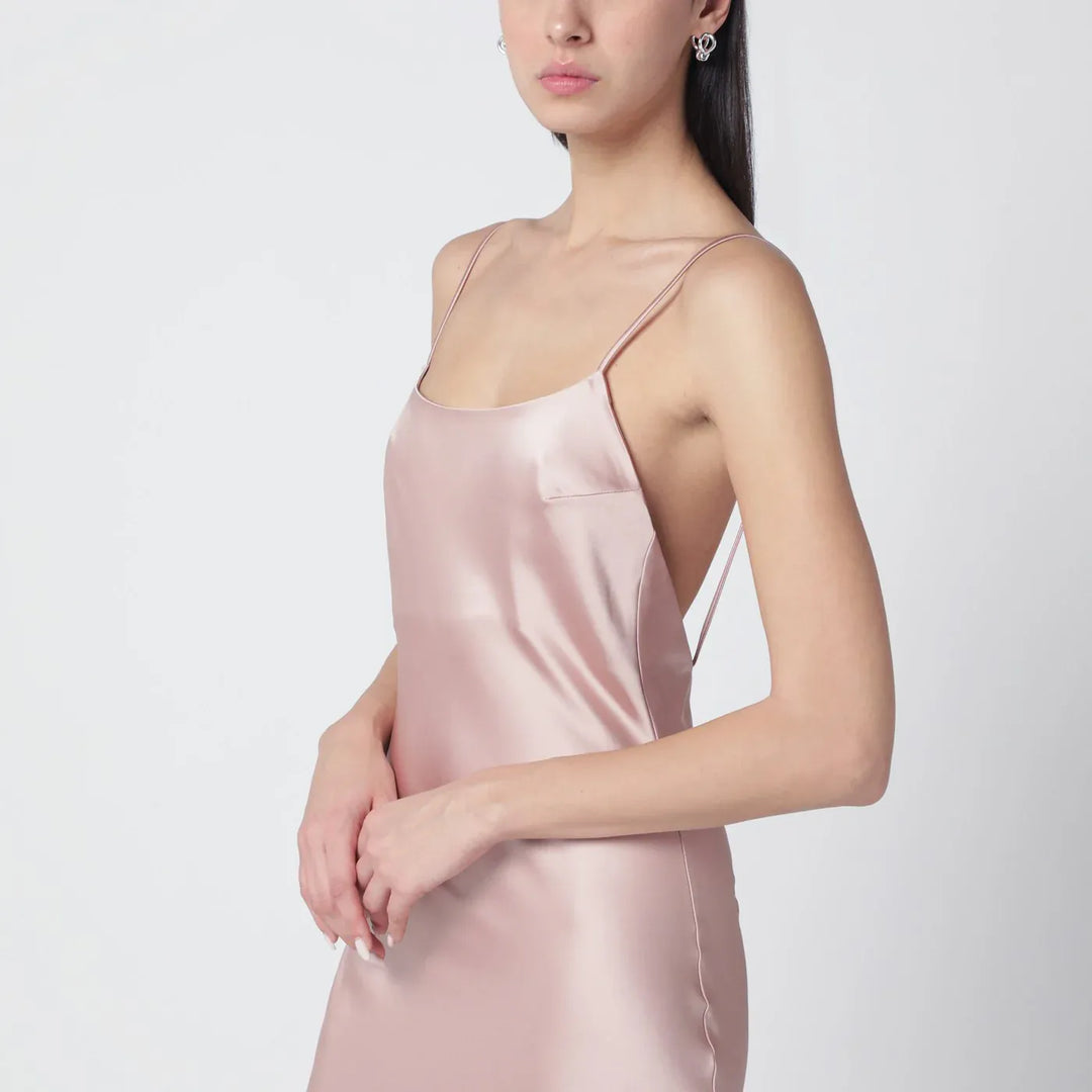 THE ANDAMANE - Peony-coloured Ninfea dress with back draping Brand Apparel &amp; Accessories