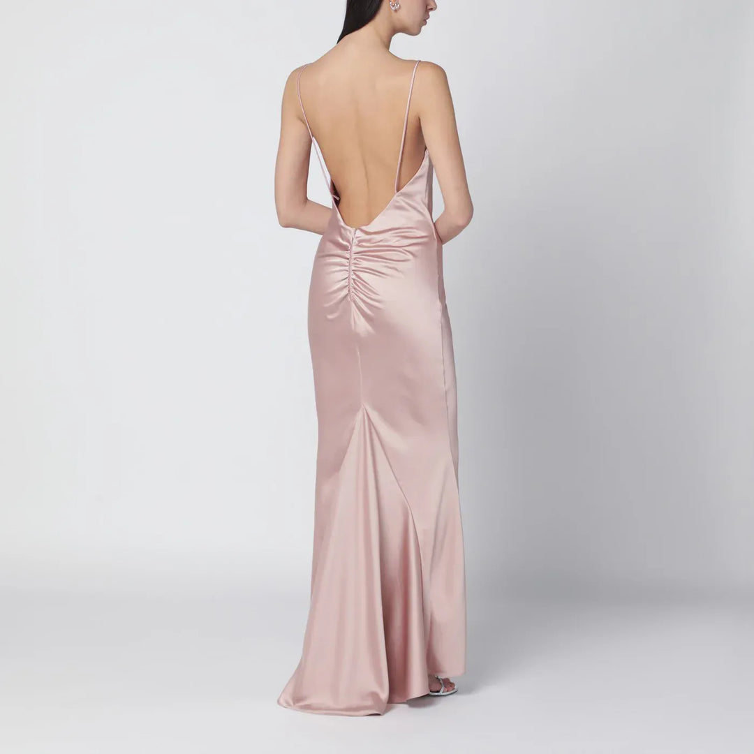 THE ANDAMANE - Peony-coloured Ninfea dress with back draping Brand Apparel &amp; Accessories