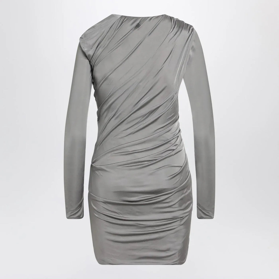 The Attico - Draped grey mini dress Brand Apparel &amp; Accessories 40  IT