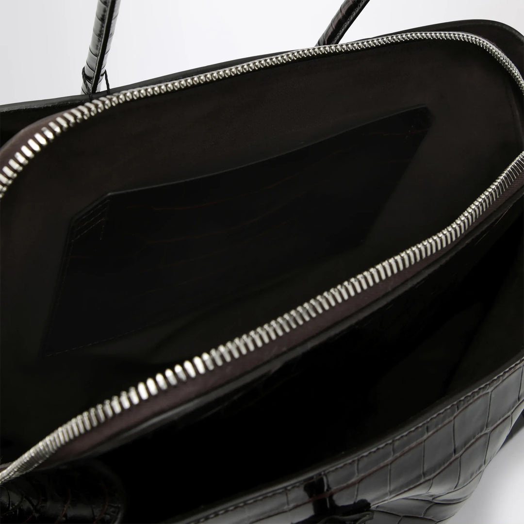 The Attico - La Passeggiata Medium bag in coffee crocodile-print leather Brand Apparel &amp; Accessories U