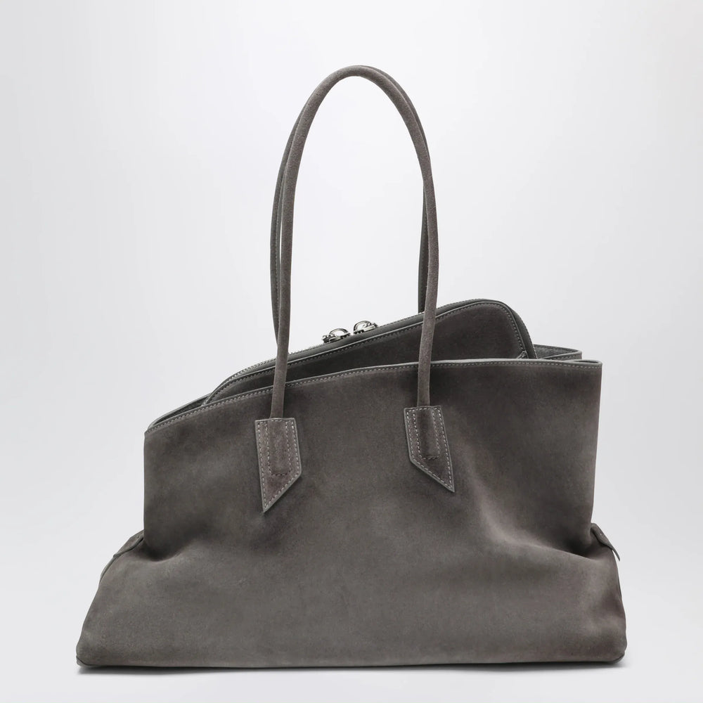 The Attico - La Passeggiata Medium bag in grey suede Brand Apparel & Accessories U