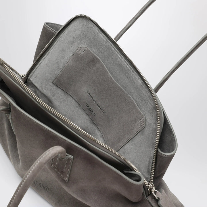 The Attico - La Passeggiata Medium bag in grey suede Brand Apparel &amp; Accessories U