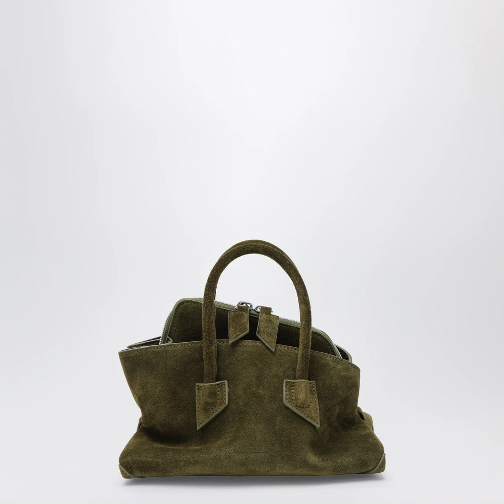 The Attico - La Passeggiata Mini khaki green suede bag Brand Apparel & Accessories TU