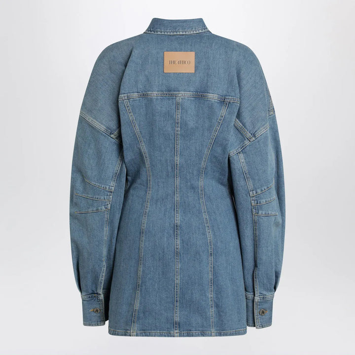 The Attico - Light blue denim mini dress Brand Apparel &amp; Accessories 42  IT