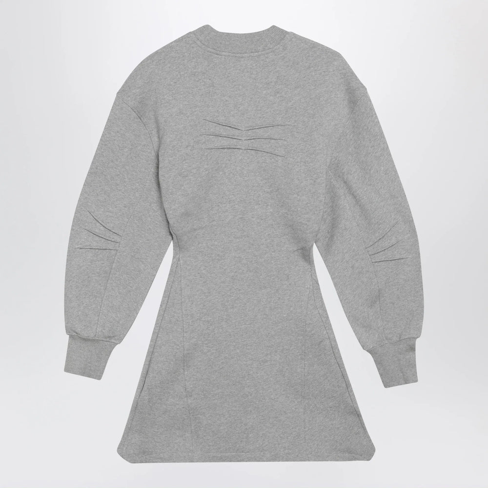 The Attico - Melange cotton jersey mini dress in grey Brand Apparel & Accessories 42  IT