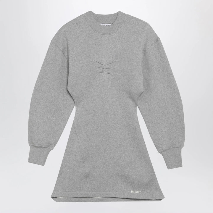 The Attico - Melange cotton jersey mini dress in grey Brand Apparel &amp; Accessories 42  IT