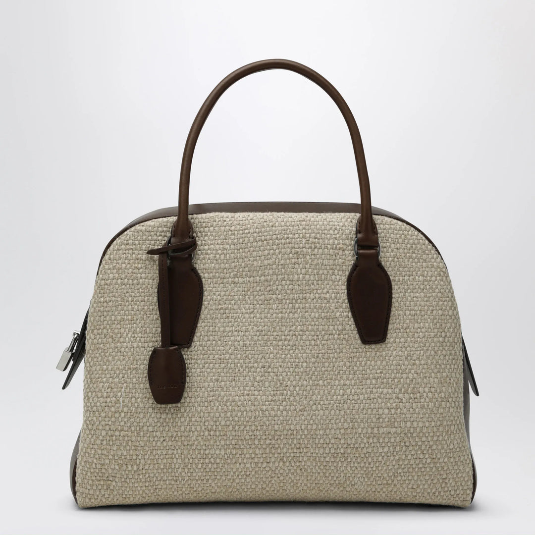 The Row - India 12 natural/brown canvas and leather bag Brand Apparel & Accessories TU