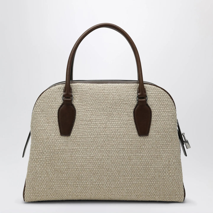 The Row - India 12 natural/brown canvas and leather bag Brand Apparel &amp; Accessories TU