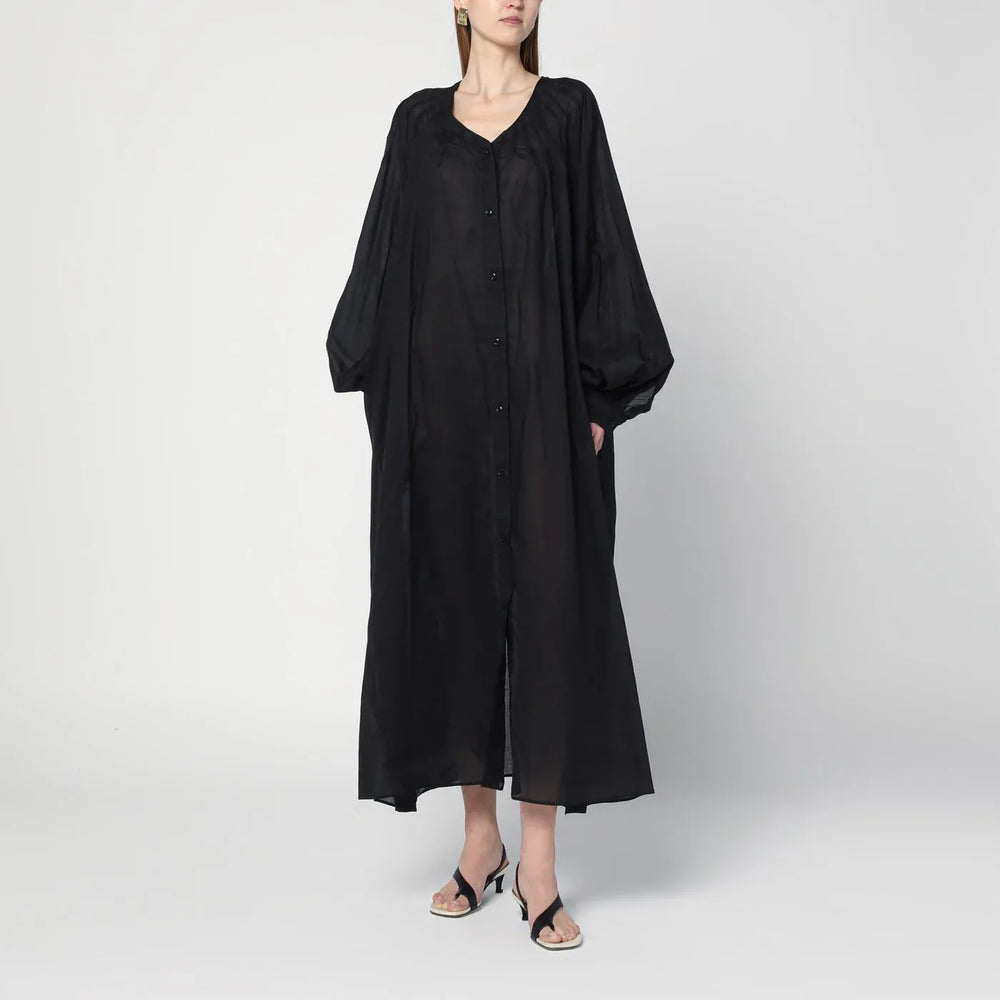 TheLatest - Loose black dress in cotton Brand Apparel & Accessories XS