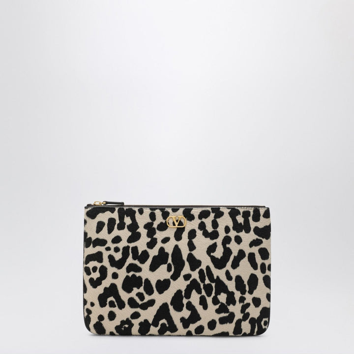 Apparel &amp; Accessories TU Valentino Garavani - Animal-print pony-effect VLogo Signature pouch Brand