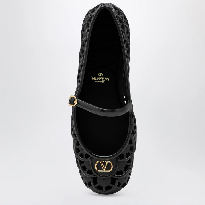 Valentino Garavani - Black VLogo Signature rubber ballet flats Brand Apparel &amp; Accessories