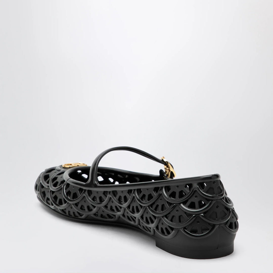 Valentino Garavani - Black VLogo Signature rubber ballet flats Brand Apparel &amp; Accessories