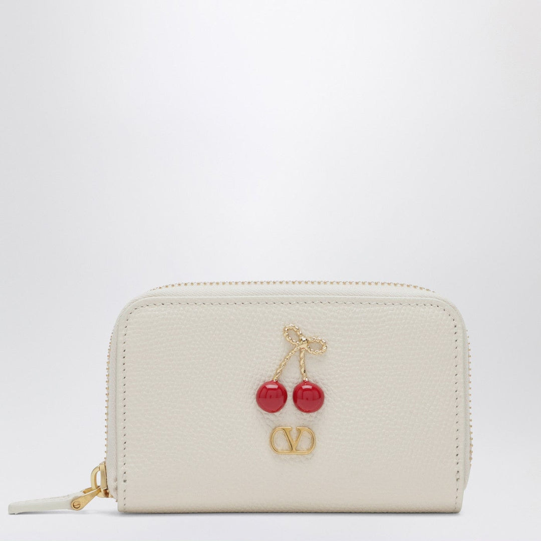 Apparel &amp; Accessories TU Valentino Garavani - Ivory Cherryfic zip-around wallet Brand