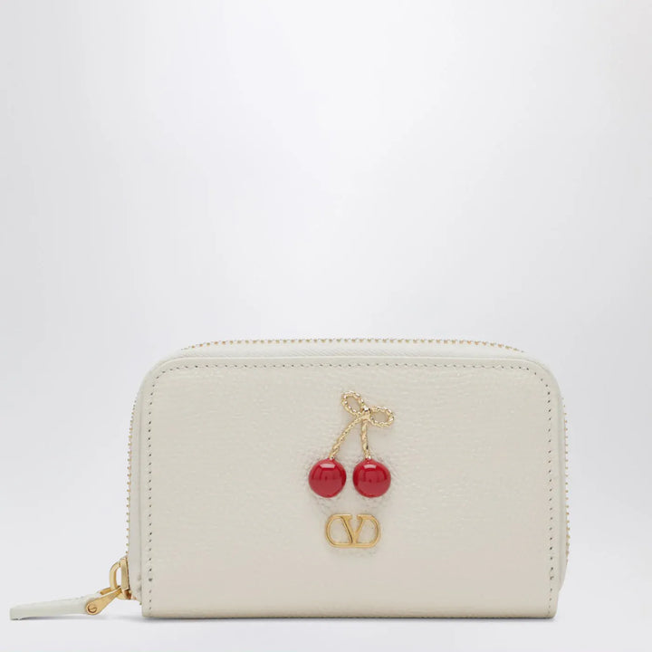 Valentino Garavani - Ivory Cherryfic zip-around wallet Brand Apparel &amp; Accessories TU