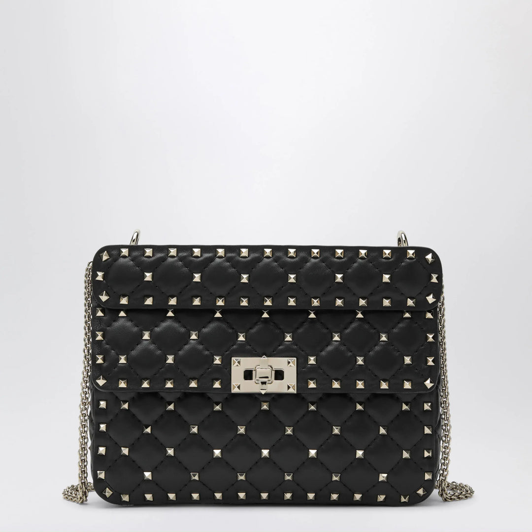 Valentino Garavani - Medium Rockstud Spike bag in black nappa leather Brand Apparel &amp; Accessories U