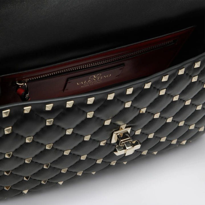 Valentino Garavani - Medium Rockstud Spike bag in black nappa leather Brand Apparel &amp; Accessories U