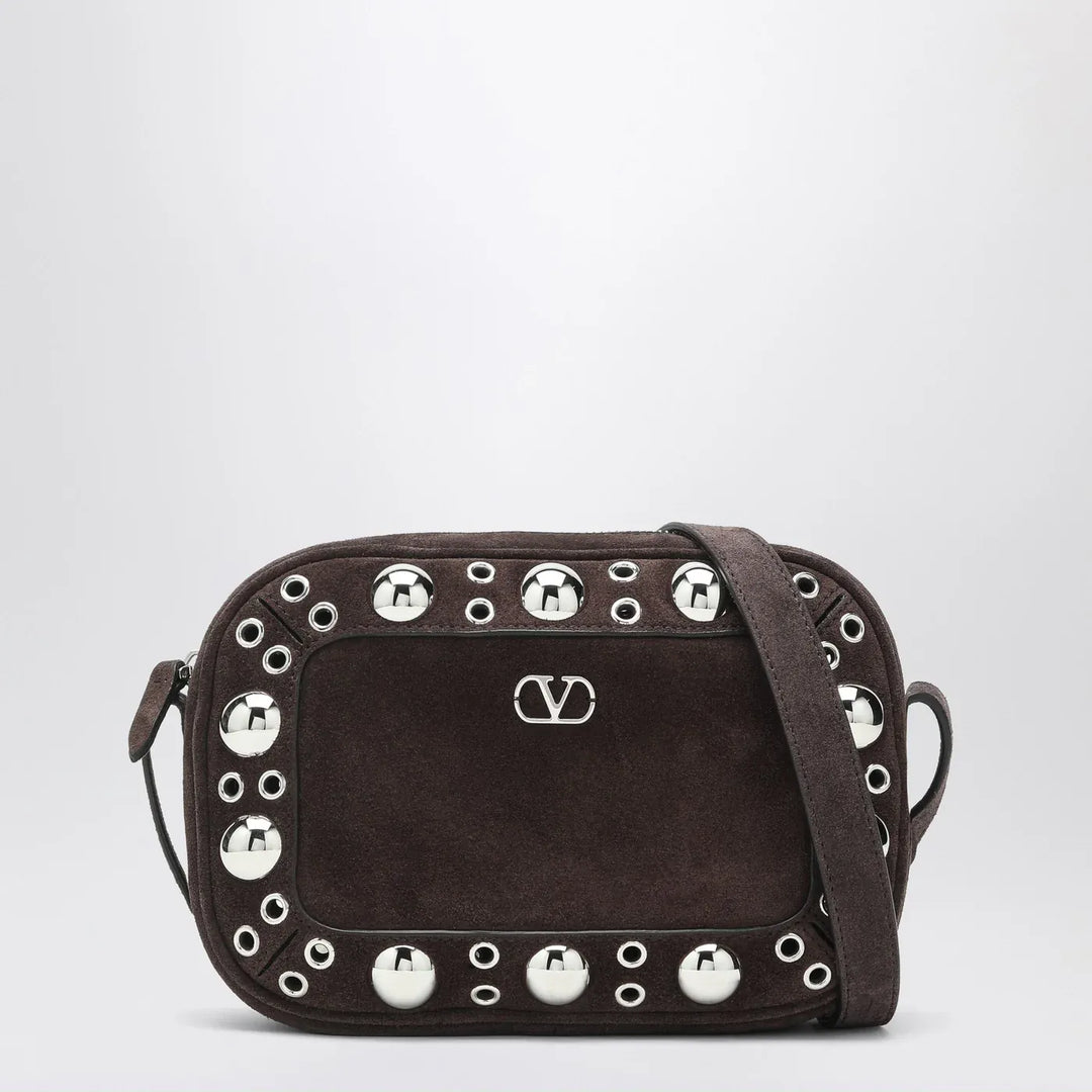 Valentino Garavani - Nellcôte bag brown in suede with studs and rivets Brand Apparel &amp; Accessories TU