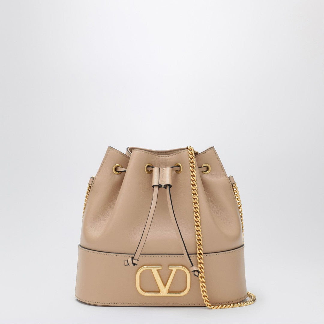 Apparel &amp; Accessories TU Valentino Garavani - Pink leather Vlogo Signature mini hobo bag Brand