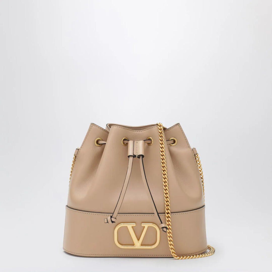 Valentino Garavani - Pink leather Vlogo Signature mini hobo bag Brand Apparel &amp; Accessories TU