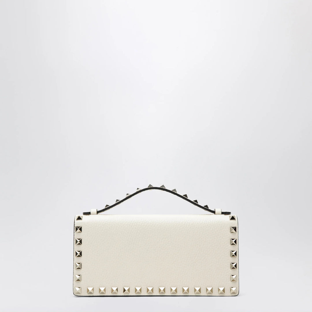 Valentino Garavani - Rockstud chain wallet in grained calfskin, light ivory Brand Apparel & Accessories TU