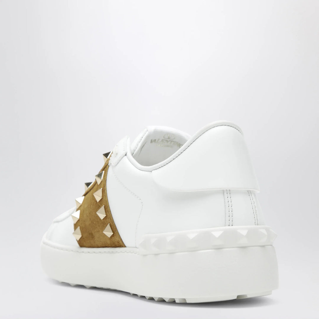 Valentino Garavani - Rockstud Untitled trainers in white leather/beige Havana Brand Apparel &amp; Accessories