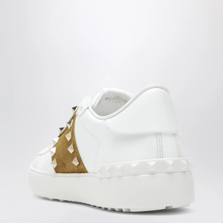 Valentino Garavani - Rockstud Untitled trainers in white leather/beige Havana Brand Apparel &amp; Accessories