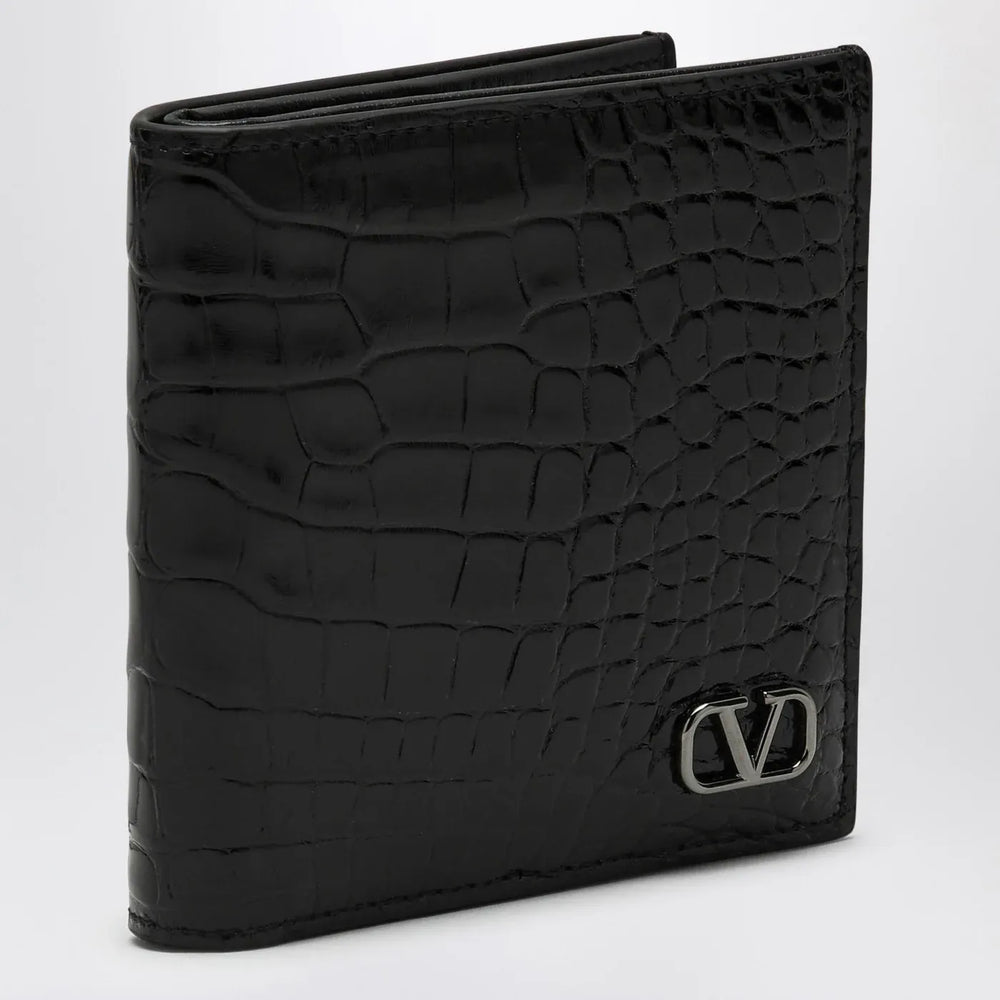 Valentino Garavani - Signature VLogo Wallet Black Brand Apparel & Accessories TU
