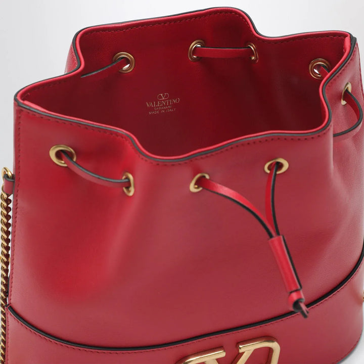 Valentino Garavani - Vlogo red leather bucket bag Brand Apparel &amp; Accessories TU